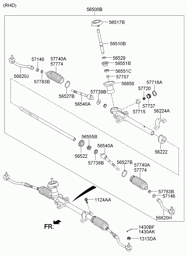 KIA 56540-0U500 - Aksiālais šarnīrs, Stūres šķērsstiepnis ps1.lv