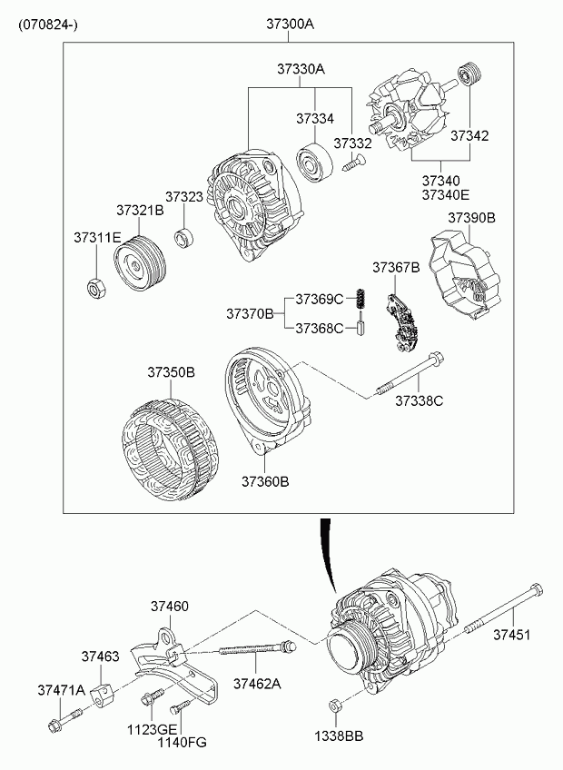 KIA 37300-02551 - Ģenerators ps1.lv