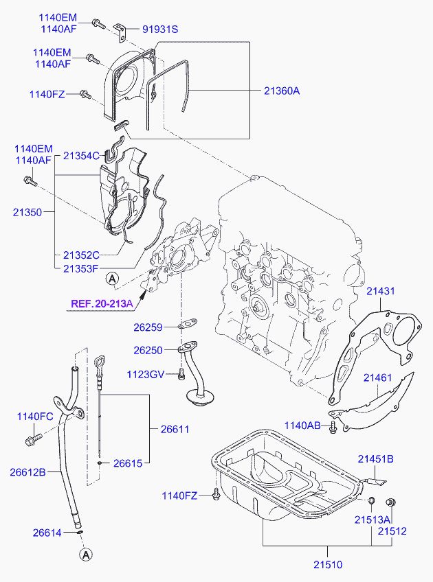 KIA 266142B000 - Blīvgredzens, Eļļas noliešanas korķis ps1.lv