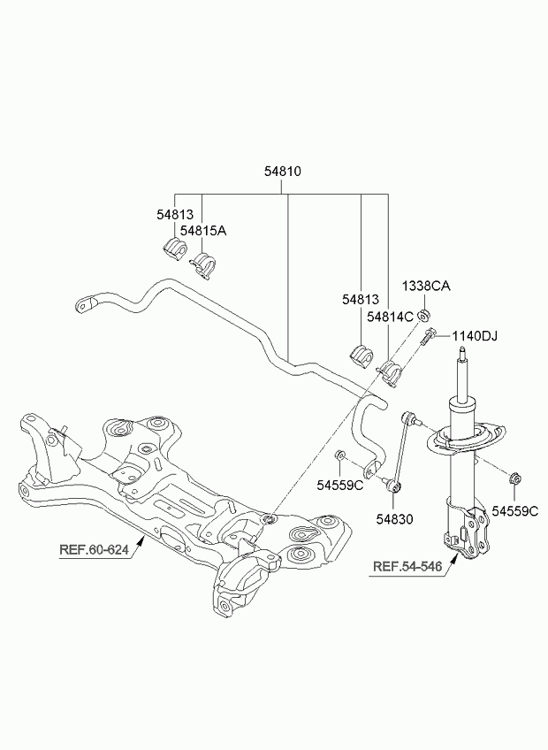 KIA 54830-A6000 - Stiepnis / Atsaite, Stabilizators ps1.lv