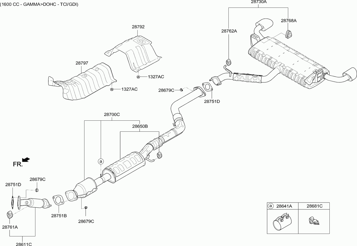 KIA 28761H1000 - Bukse, Stabilizators ps1.lv