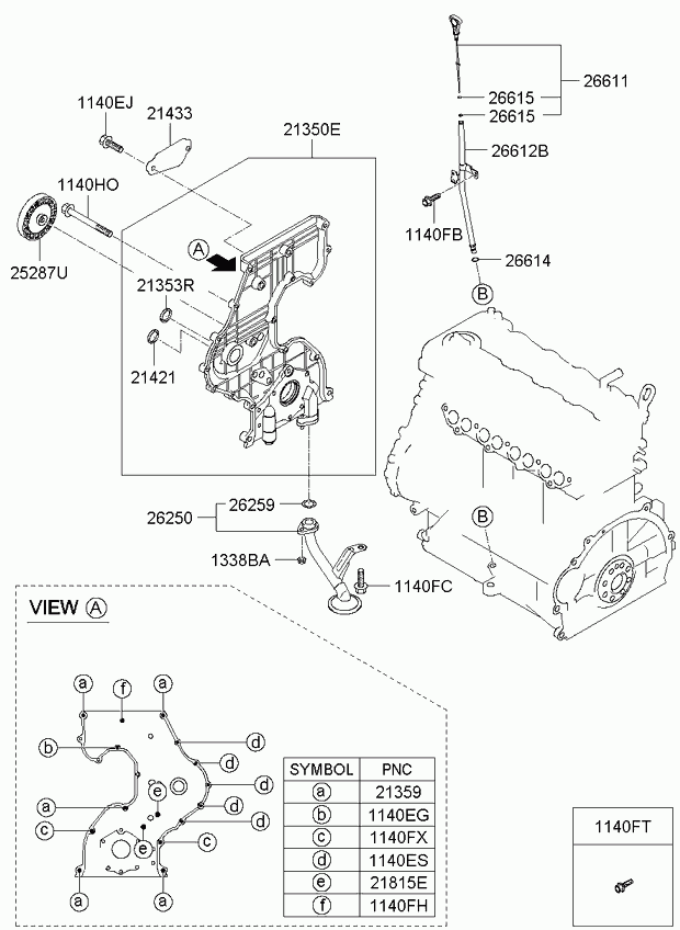 KIA 21361-2A100 - Vārpstas blīvgredzens, Kloķvārpsta ps1.lv