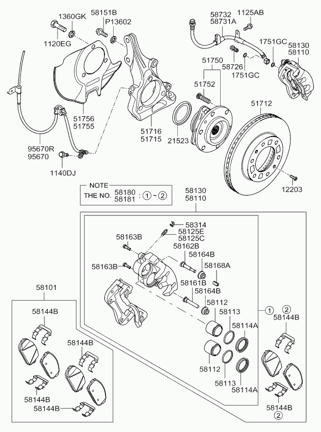 Austin 58101-4DE00 - Bremžu uzliku kompl., Disku bremzes ps1.lv