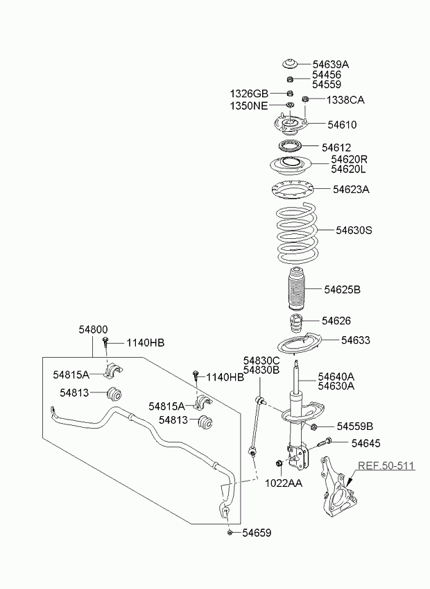 KIA 548404D000 - Stiepnis / Atsaite, Stabilizators ps1.lv