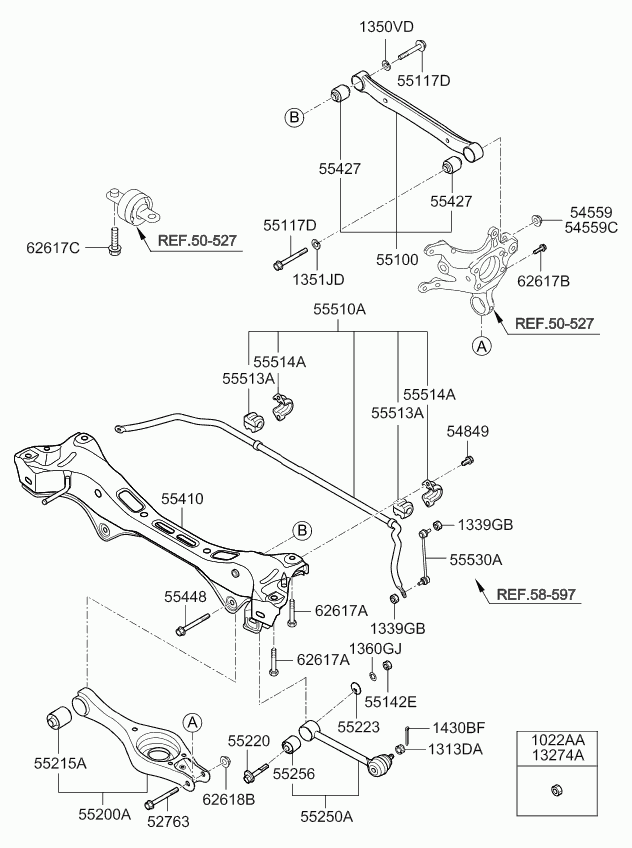 Hyundai 55250-1H000 - Neatkarīgās balstiekārtas svira, Riteņa piekare ps1.lv