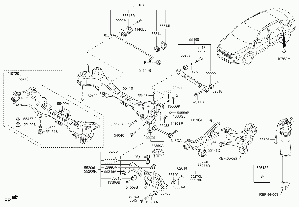 Hyundai 55100 3R000 - Neatkarīgās balstiekārtas svira, Riteņa piekare ps1.lv