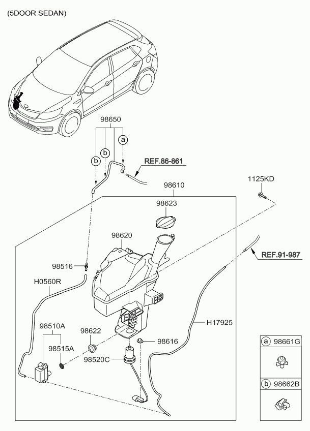 Hyundai 98510-1W000 - Ūdenssūknis, Stiklu tīrīšanas sistēma ps1.lv