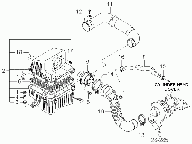 Hyundai 28164-4A000 - Gaisa masas mērītājs ps1.lv