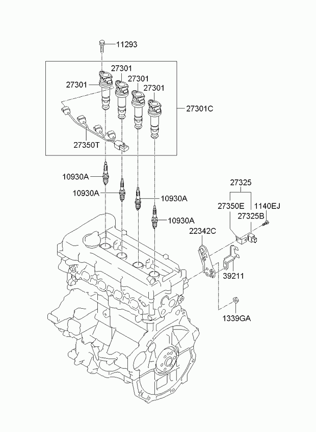 KIA 27301-2B000 - Aizdedzes spole ps1.lv