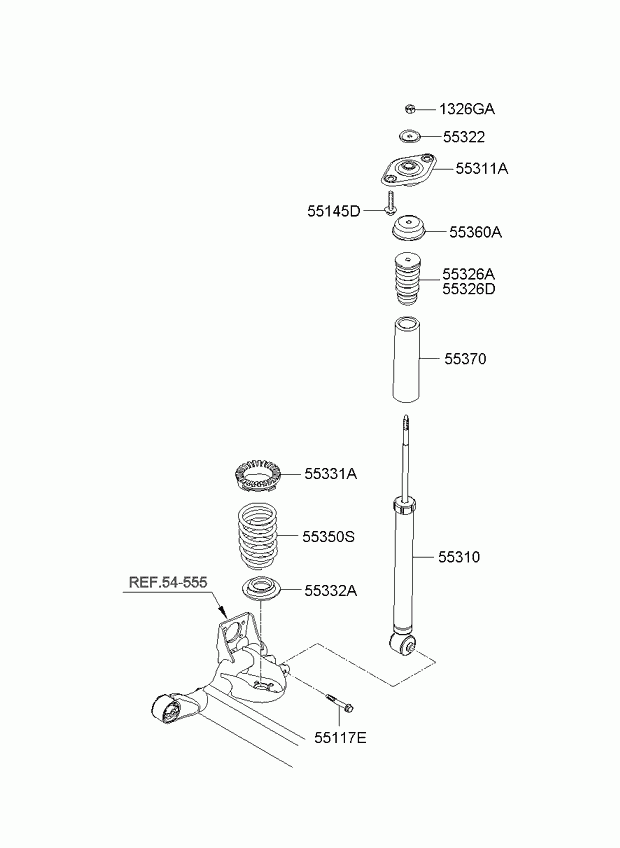 KIA 55326-1G000 - Putekļu aizsargkomplekts, Amortizators ps1.lv