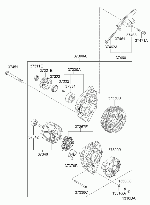 KIA 3737022651 - Ģenerators ps1.lv