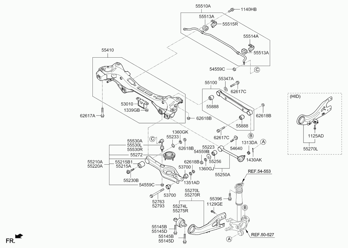 Hyundai 55100 A6005 - Neatkarīgās balstiekārtas svira, Riteņa piekare ps1.lv