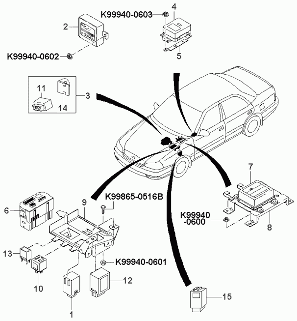 KIA 0K9A0-67740 - Relejs, Darba strāva ps1.lv