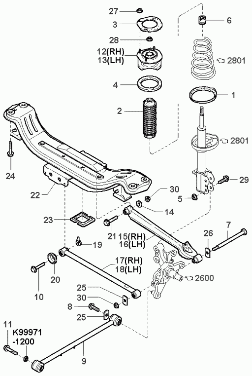 MAZDA KGA2A280A5A - Aizsargvāciņš / Putekļusargs, Amortizators ps1.lv