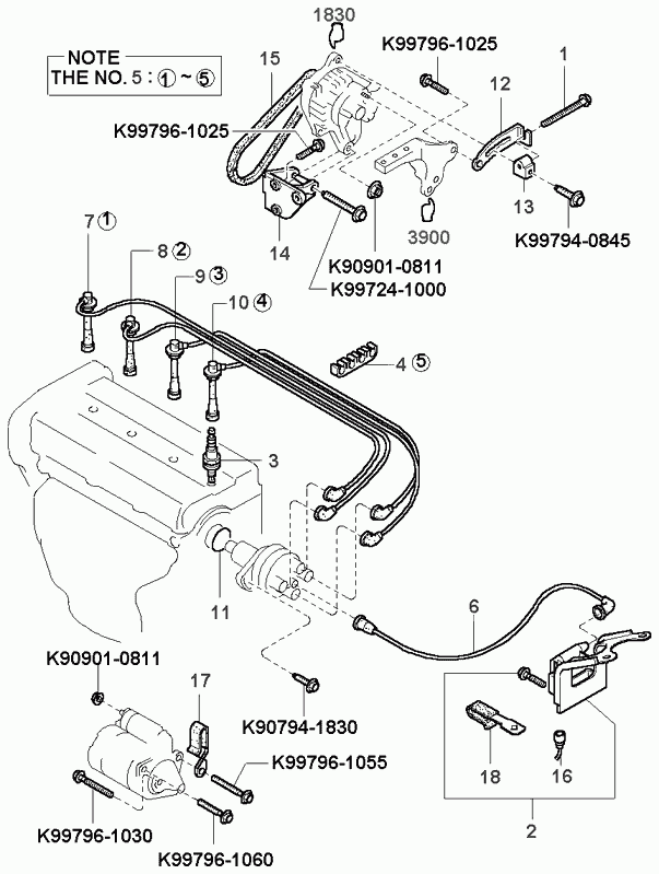 KIA 0K954 18381 - Ķīļrievu siksna ps1.lv