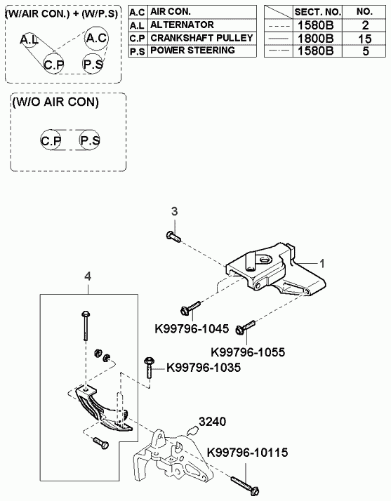 Hyundai 0K9AC-15-907 - Ķīļrievu siksna ps1.lv