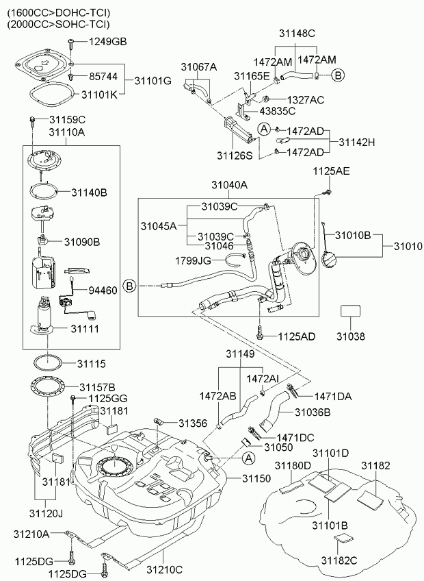 Hyundai 311101H000 - Degvielas sūkņa modulis ps1.lv