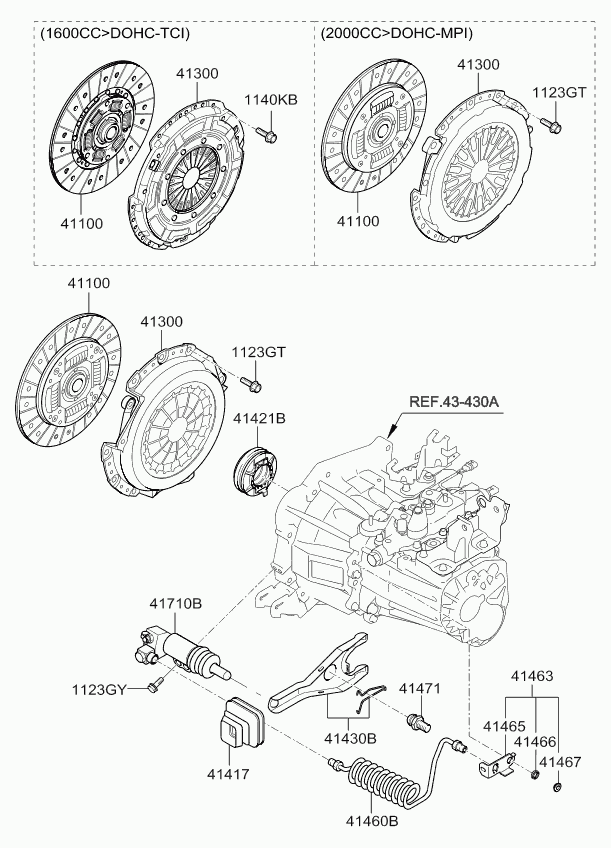 KIA 41421-23020 - Sajūga komplekts ps1.lv