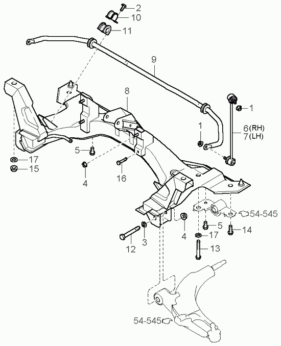 Hyundai 0K2FA-34-150 - Stiepnis / Atsaite, Stabilizators ps1.lv