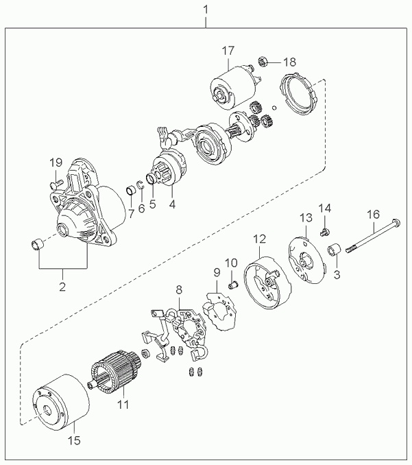 KIA 36100-2X000 - Starteris ps1.lv