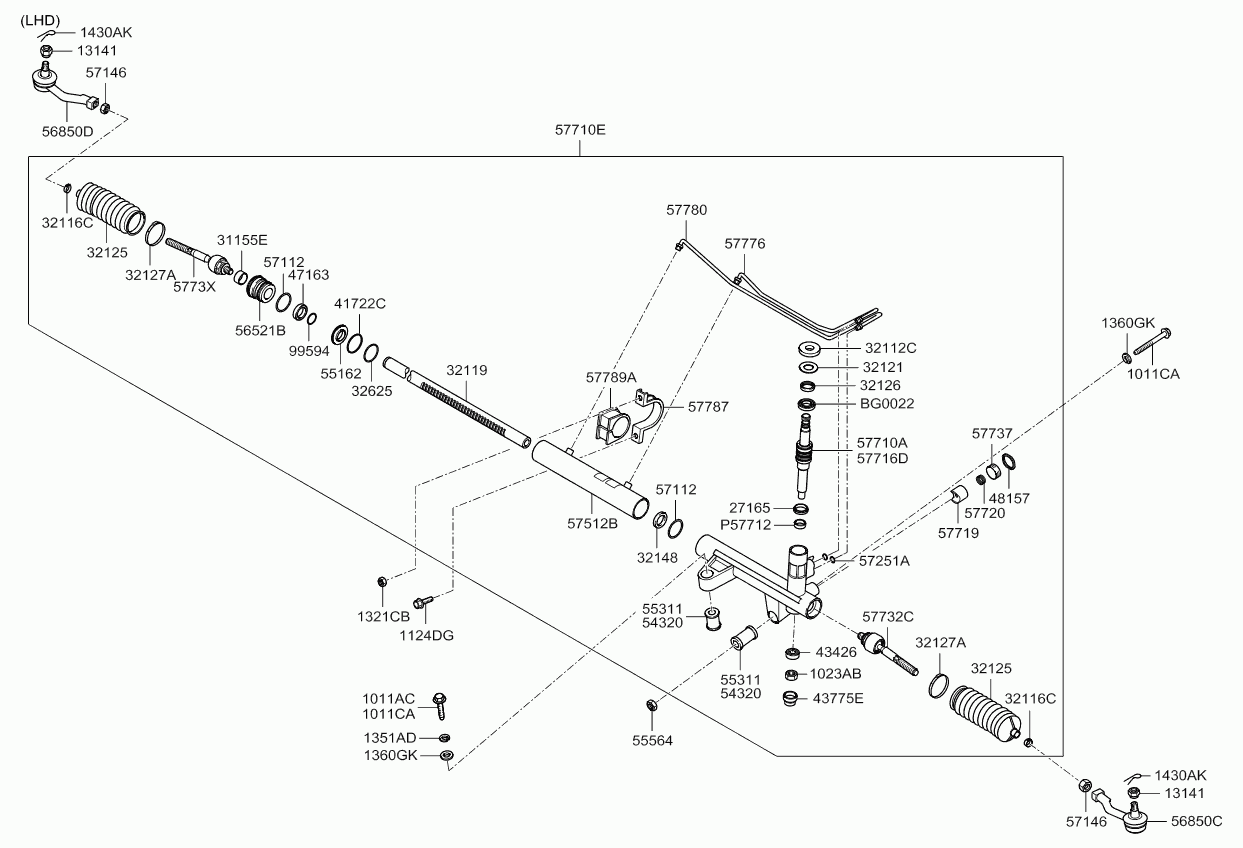 KIA 0K55232125 - Putekļusargu komplekts, Stūres iekārta ps1.lv