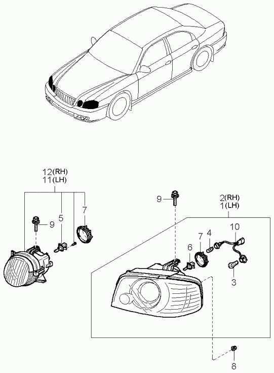 Hyundai 18647-55007 - Kvēlspuldze, Miglas lukturis ps1.lv