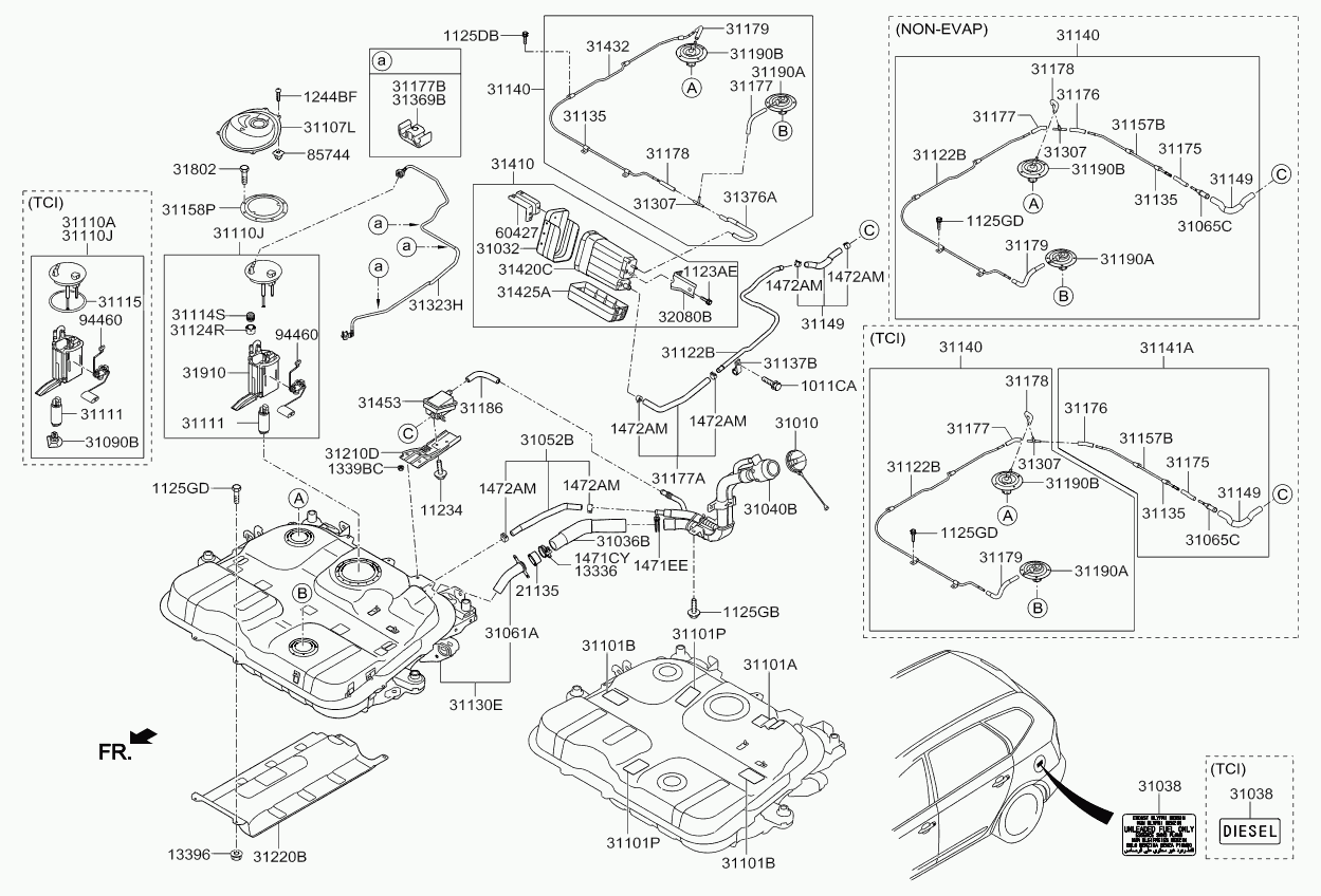 KIA 311101D000 - Degvielas sūkņa modulis ps1.lv