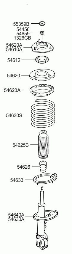 KIA 54661-1D200 - Amortizators ps1.lv