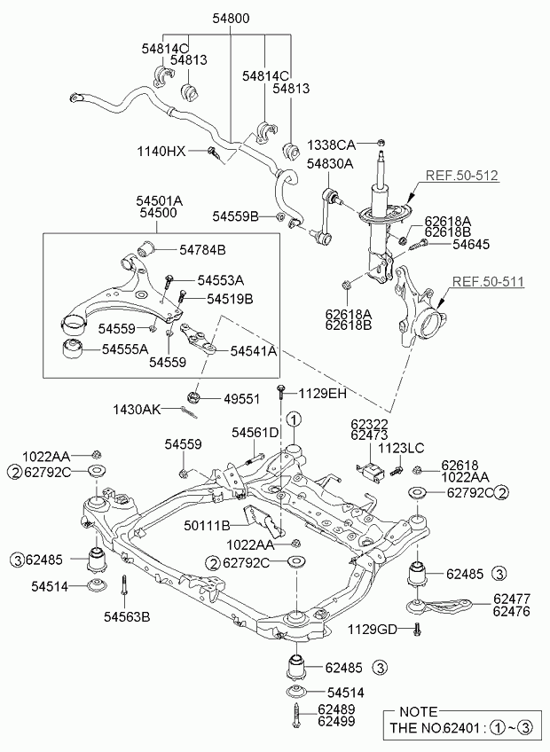 KIA 54501-1D100 - Neatkarīgās balstiekārtas svira, Riteņa piekare ps1.lv