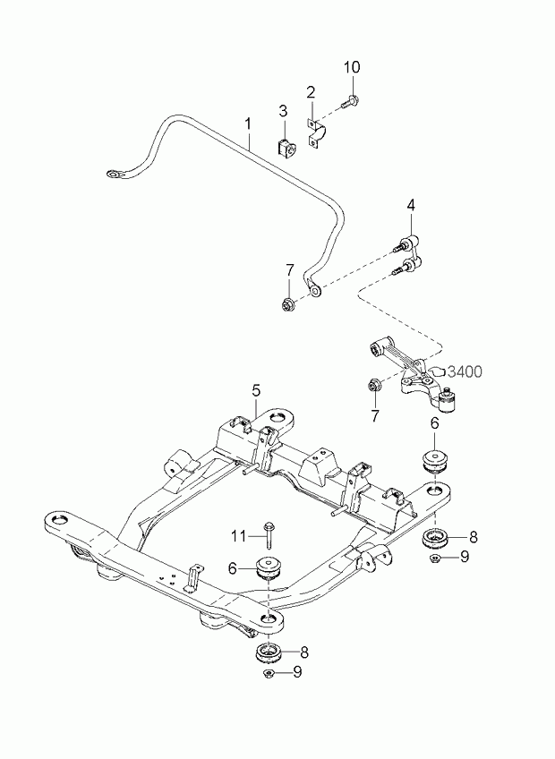 Hyundai 0K55A34156 - Bukse, Stabilizators ps1.lv