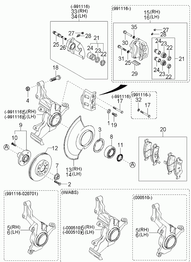 KIA 0K55226139 - Riteņa rumbas gultņa komplekts ps1.lv