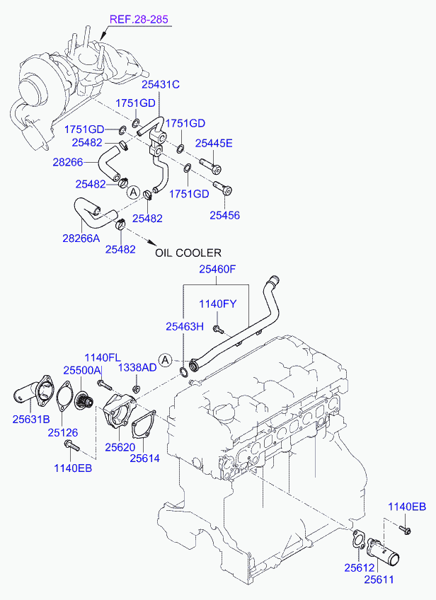 KIA 25463-4A000 - Blīve, Ieplūdes kolektors ps1.lv