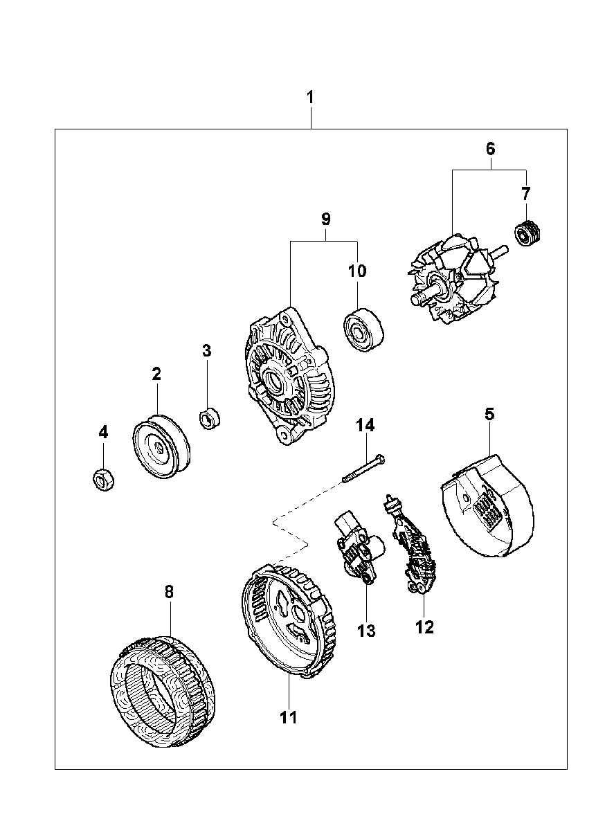 KIA 0K9B118300 - Ģenerators ps1.lv