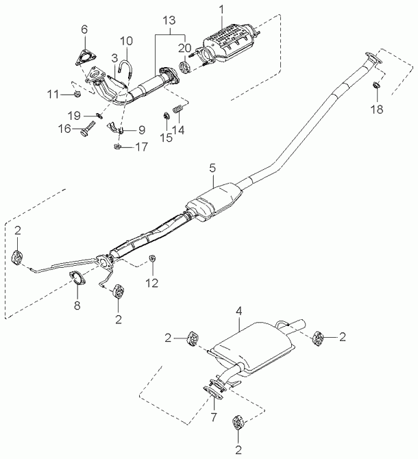 KIA K BP48 40 582 - Atspere, Trokšņu slāpētājs ps1.lv