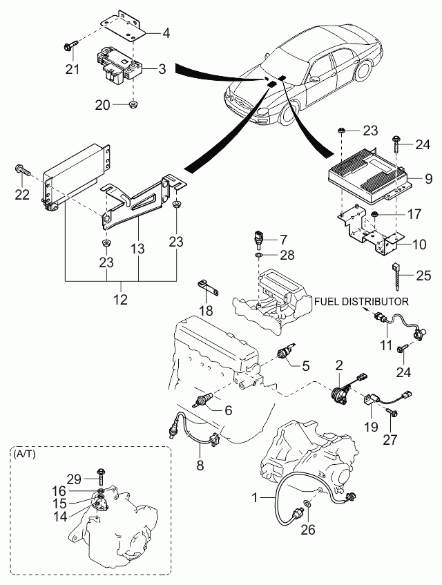 Hyundai 0K2A1-18-861 - Lambda zonde ps1.lv