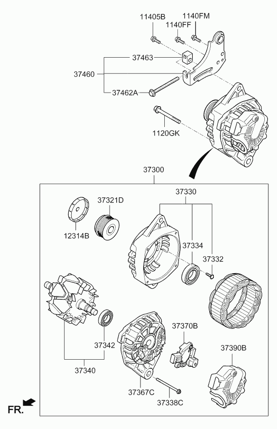 Hyundai 3734237401 - Gultnis ps1.lv