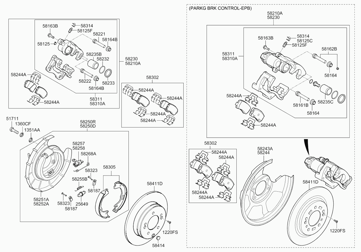 Hyundai 583023ZA00 - Bremžu uzliku kompl., Disku bremzes ps1.lv