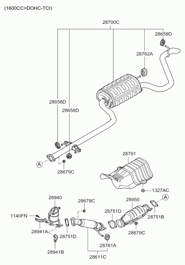 KIA 289402A780 - Katalizators ps1.lv