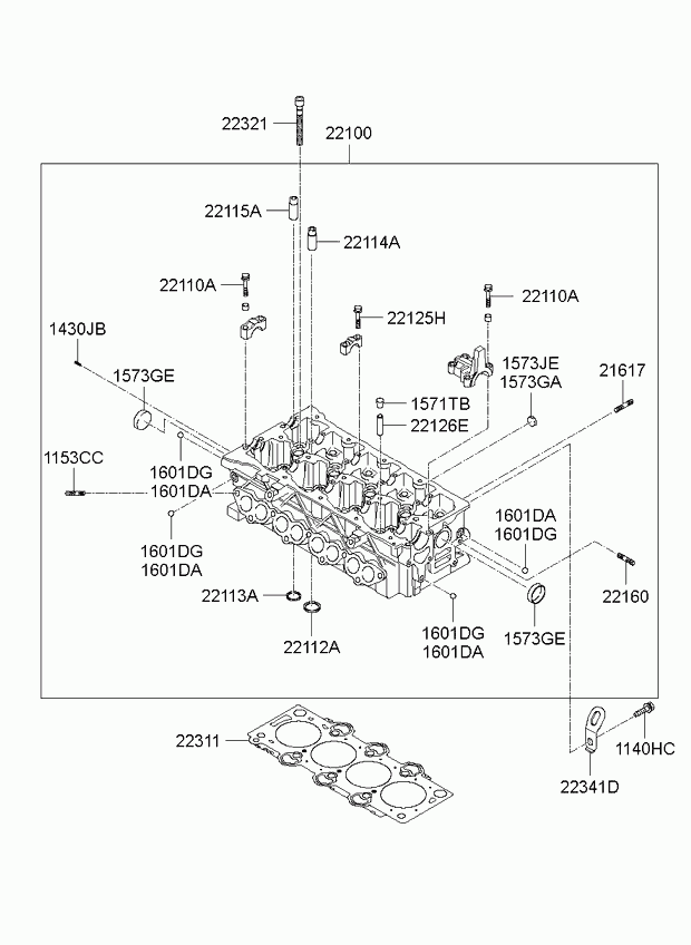 KIA 22311-2A601 - Blīve, Motora bloka galva ps1.lv