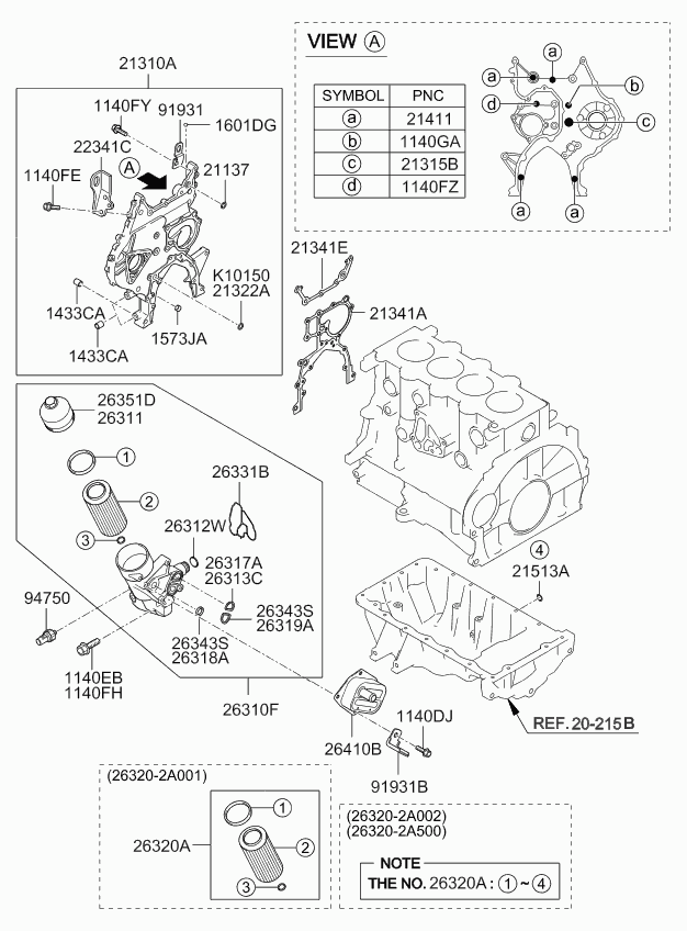 Hyundai 213412A001 - Blīve, Eļļas sūknis ps1.lv