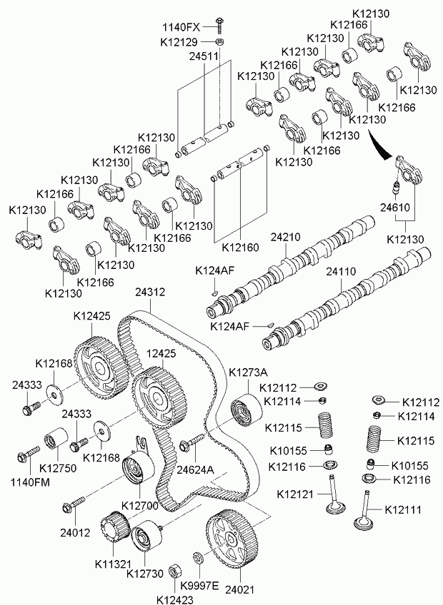 KIA 24317-4X-001 - Parazīt / Vadrullītis, Zobsiksna ps1.lv