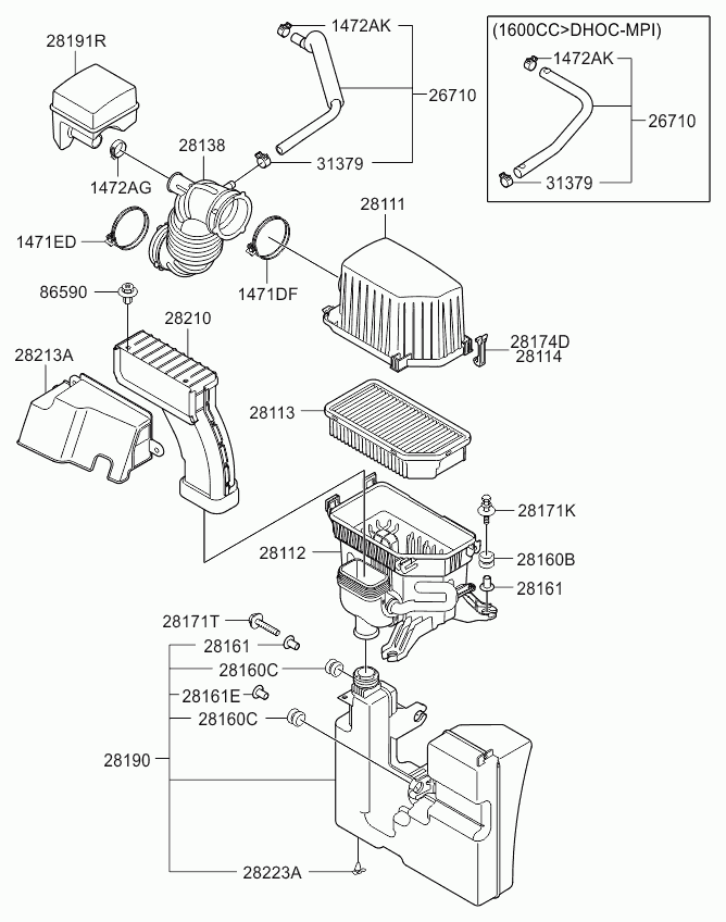 Hyundai 1472028003 - Izplūdes gāzu sistēma ps1.lv