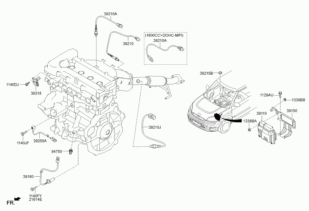 KIA 39210 2B323 - Lambda zonde ps1.lv