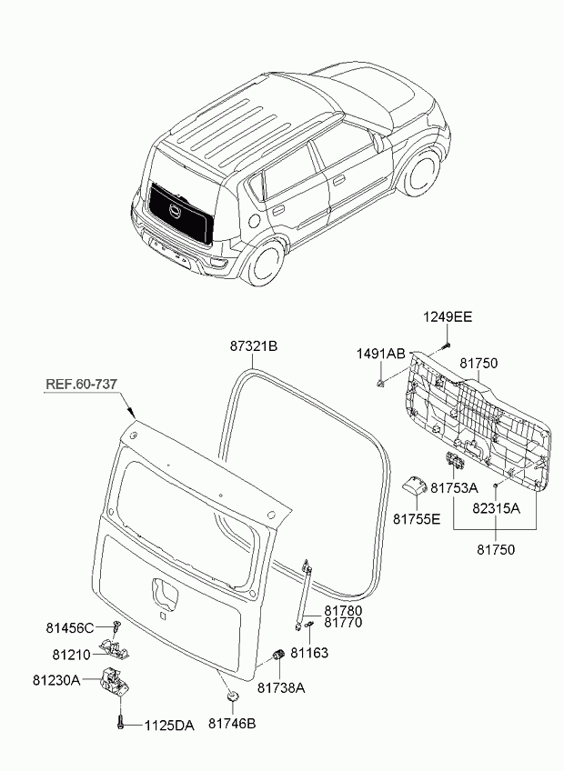 KIA 81780-2K000 - Gāzes atspere, Bagāžas / Kravas nodalījuma vāks ps1.lv