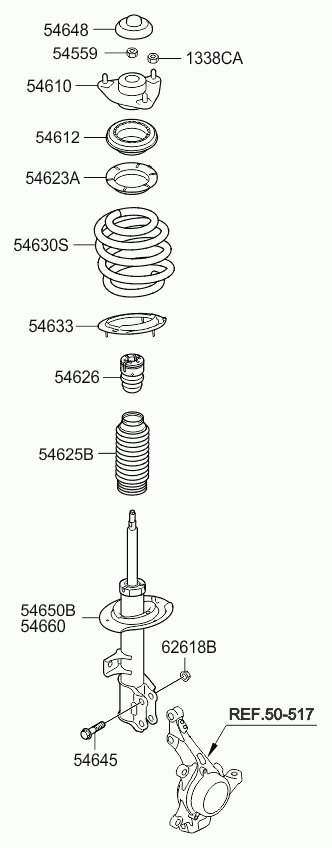 KIA 54610-2Y500 - Amortizatora statnes balsts ps1.lv