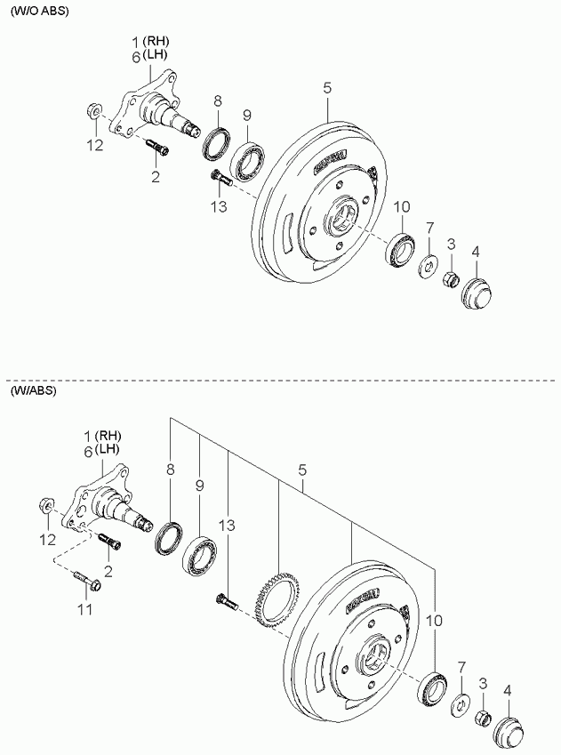 KIA MB00233047 - Riteņa rumbas gultņa komplekts ps1.lv