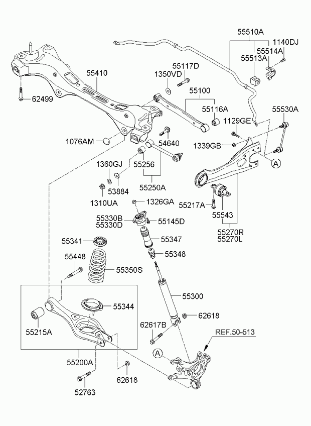 Hyundai 55530-2G000 - Stiepnis / Atsaite, Stabilizators ps1.lv