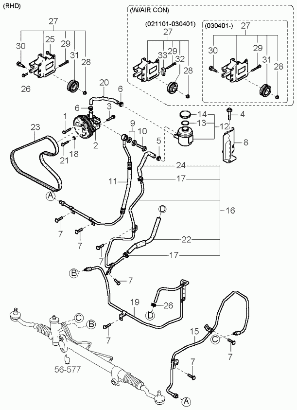 KIA 57170 38010 - Ķīļrievu siksna ps1.lv