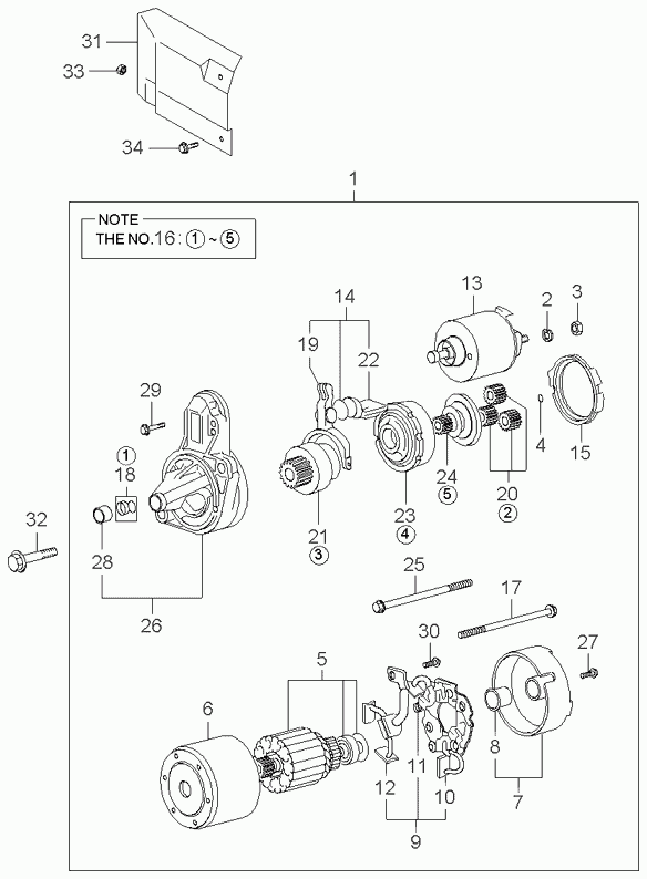 KIA 3612038040 - Relejs, Starteris ps1.lv