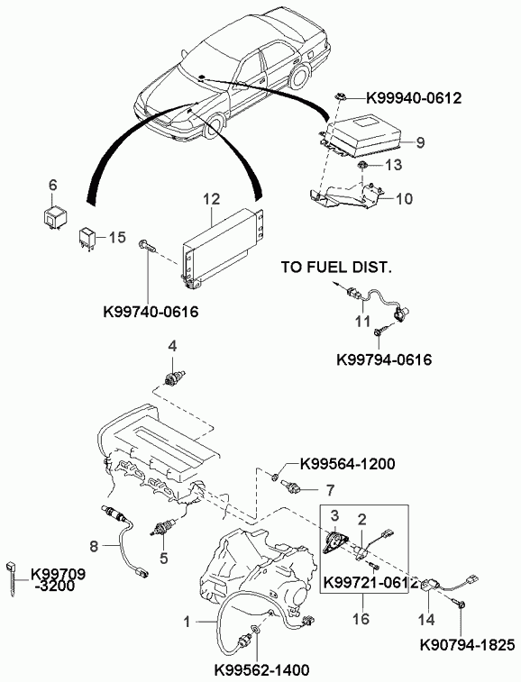 KIA 0K9A5-18-861 - Lambda zonde ps1.lv